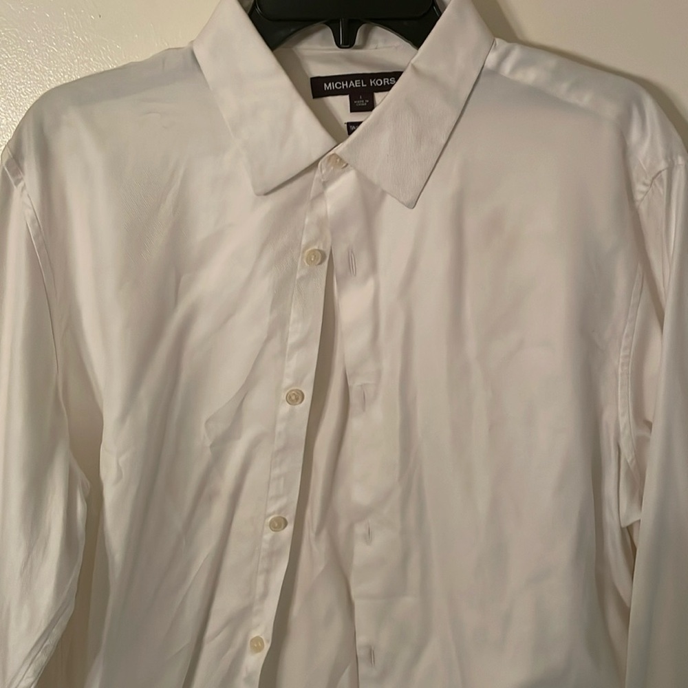 Michael Kors long sleeve shirt white Large